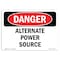 Signmission Safety Sign, OSHA Danger, 5" Height, Alternate Power Source, Landscape OS-DS-D-57-L-1949 - alternate 1